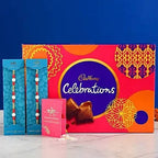 Set of 2 Pearl Rakhis With Cadbury Celebrations | Grocsy