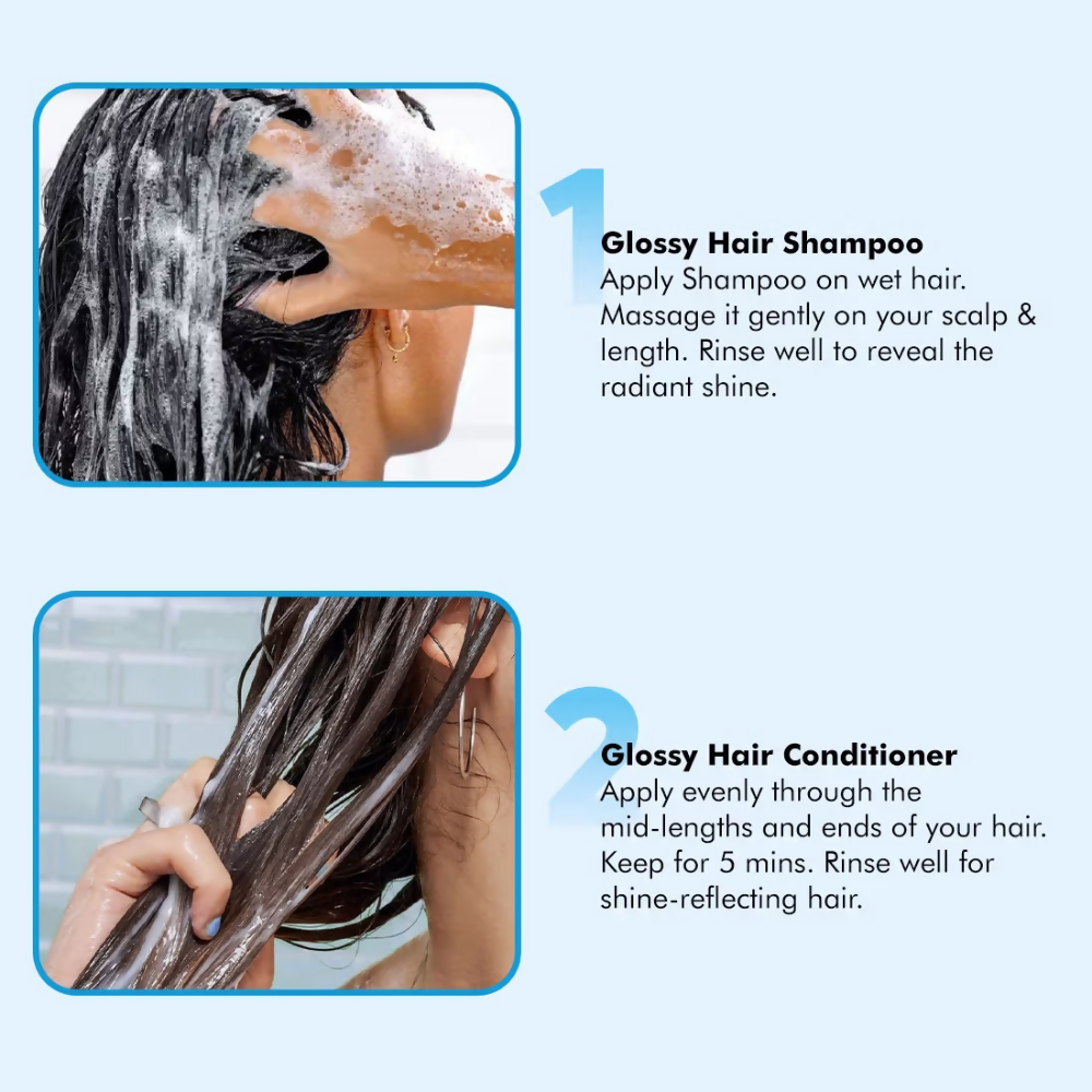 mCaffeine Glass Hair Wash Duo Shampoo & Conditioner | Grocsy