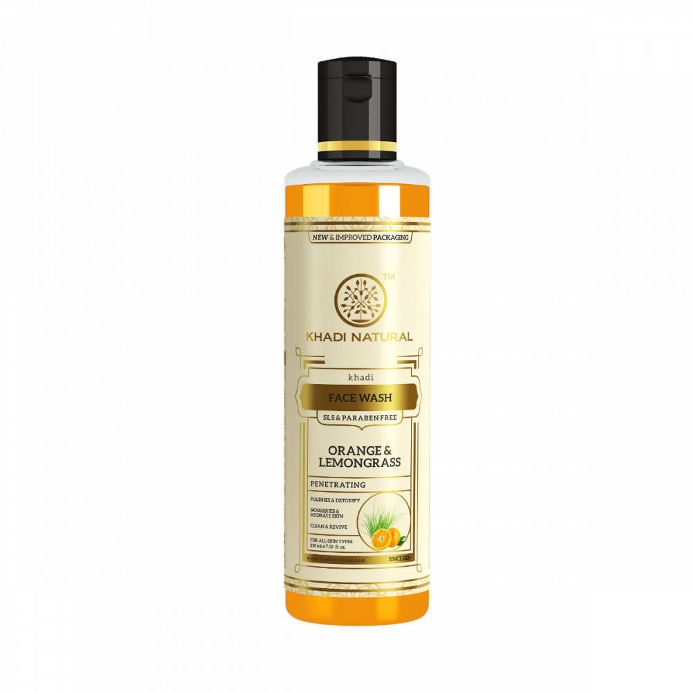 Khadi Natural Orange & Lemongrass Face Wash | Grocsy