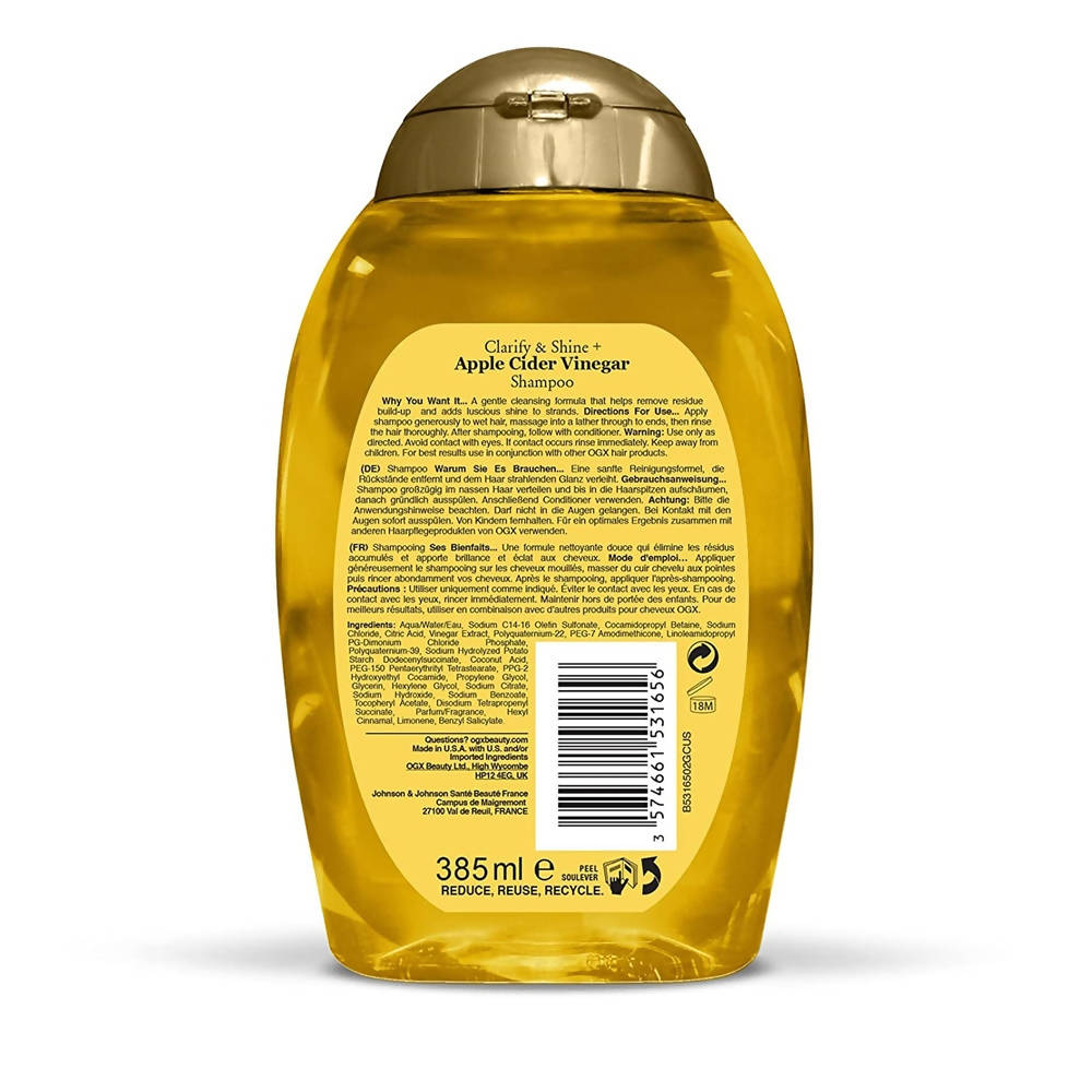 OGX Clarify & Shine Apple Cider Vinegar Shampoo | Grocsy