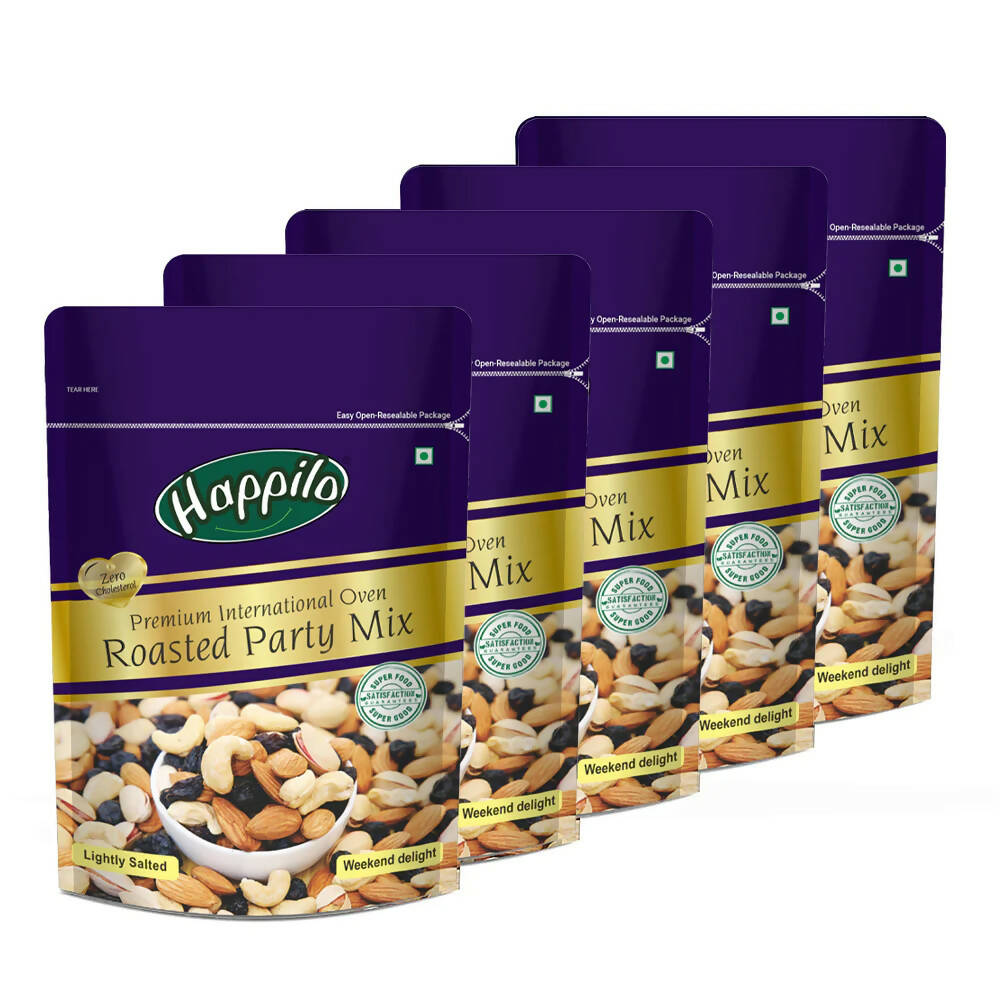 Happilo Premium Oven Roasted & Lightly Salted Party Mix | Grocsy