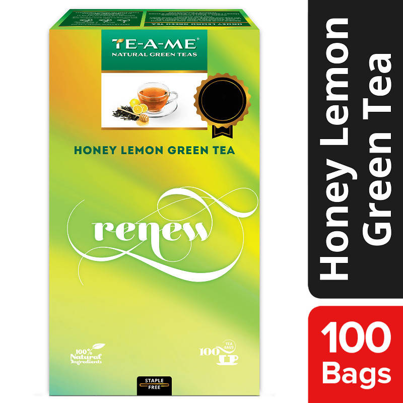 Teame Honey Lemon Green Tea Renew Tea Bags | Grocsy