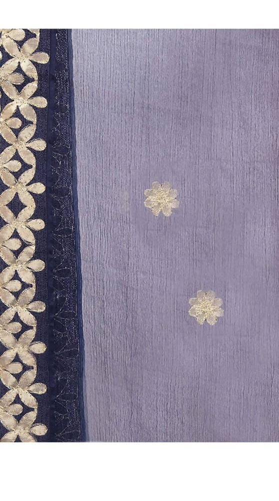 Mominos Fashion Navy Blue Orgenza Gotta Patti Dupatta | Grocsy