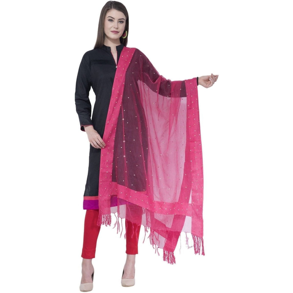 A R Silk Gajari Color Chandna Dupattas and Chunnis | Grocsy