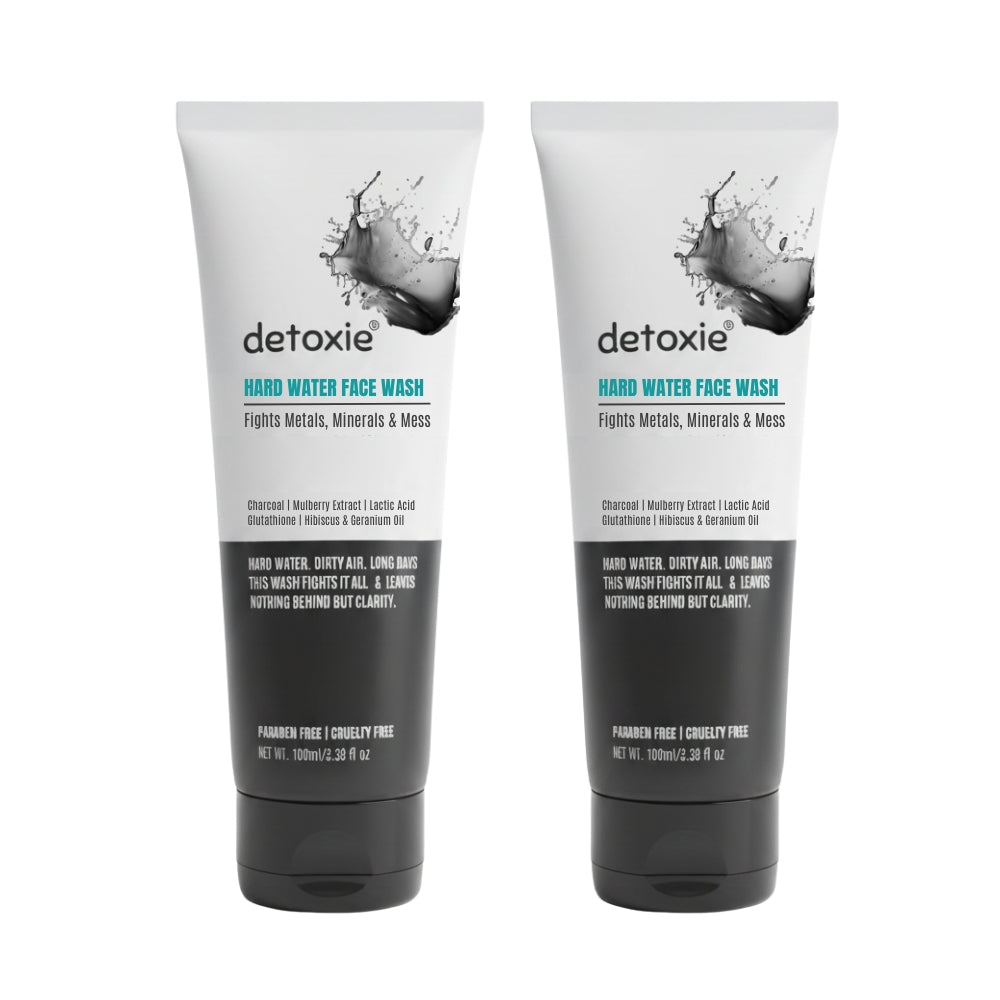 Detoxie Charcoal Hard Water Face Wash with Charcoal & Mulberry Extract | Grocsy