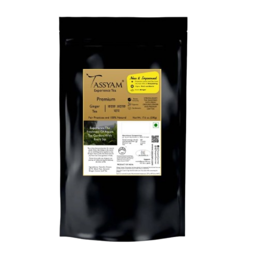 Tassyam Organics Strong Assam Adrak Tea - Refill Pack | Grocsy