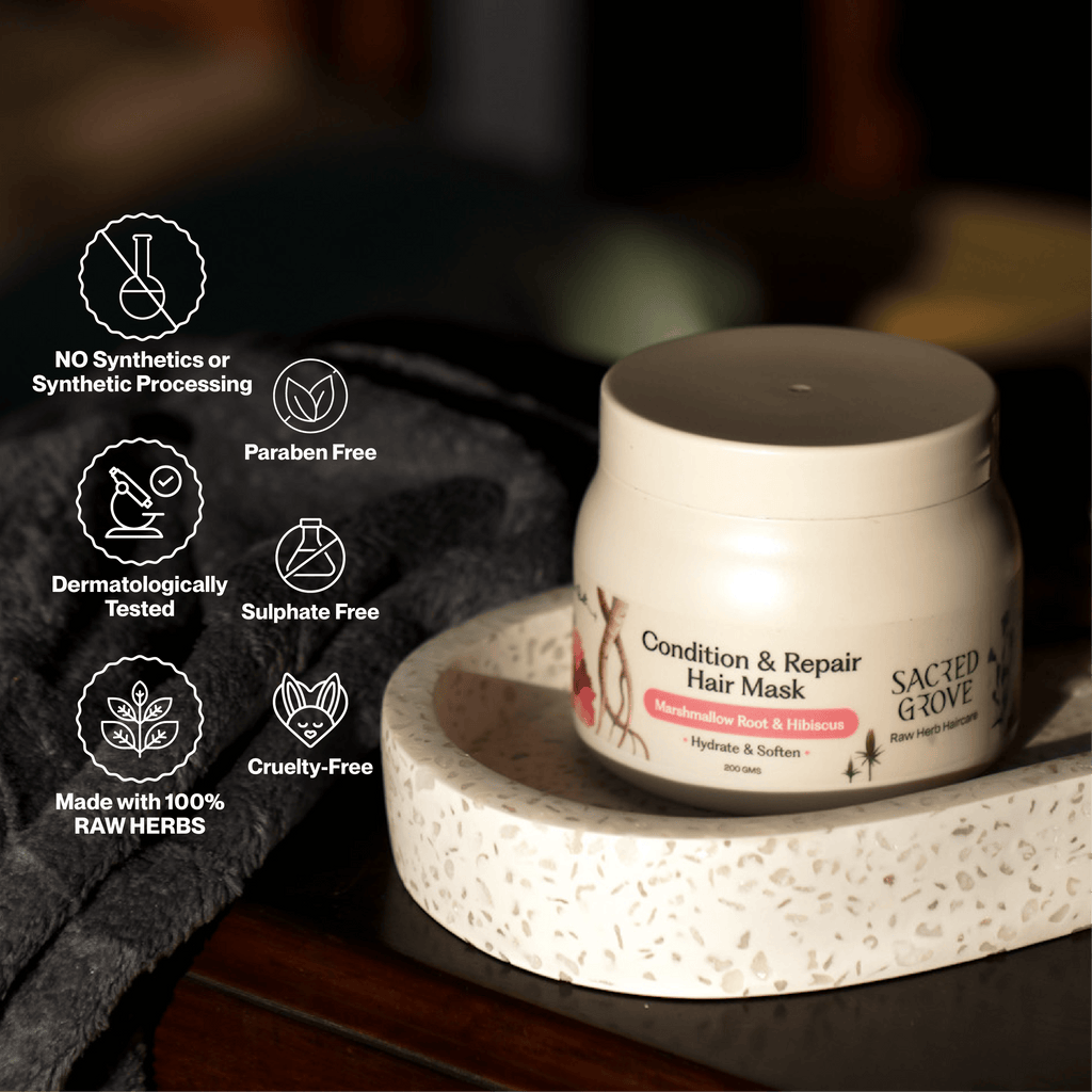 Sacred Grove Marshmallow Root Condition & Repair Hair Mask | Grocsy