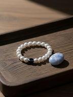 NVR Black Evil Eye White Bracelet for Men & Women | Grocsy