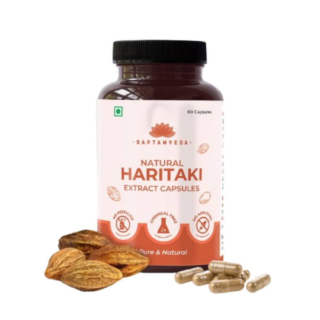 Saptamveda Natural Haritaki Capsules | Grocsy