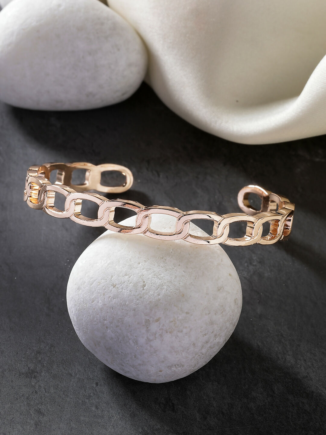 NVR Men's Set of 2 Rhodium-Plated Metal Cuff Bracelet