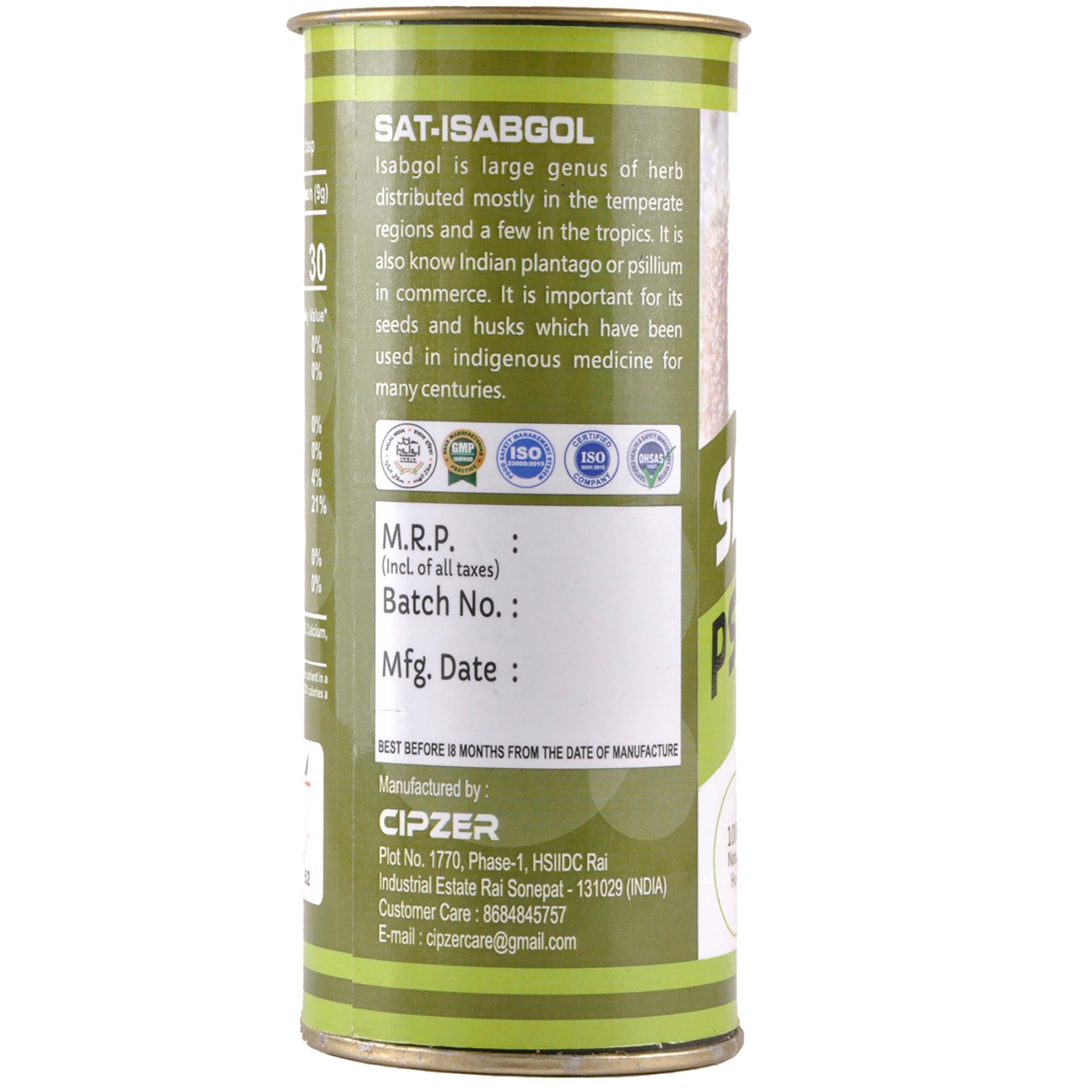 Cipzer Sat-Isabgol Psyllium Husk | Grocsy