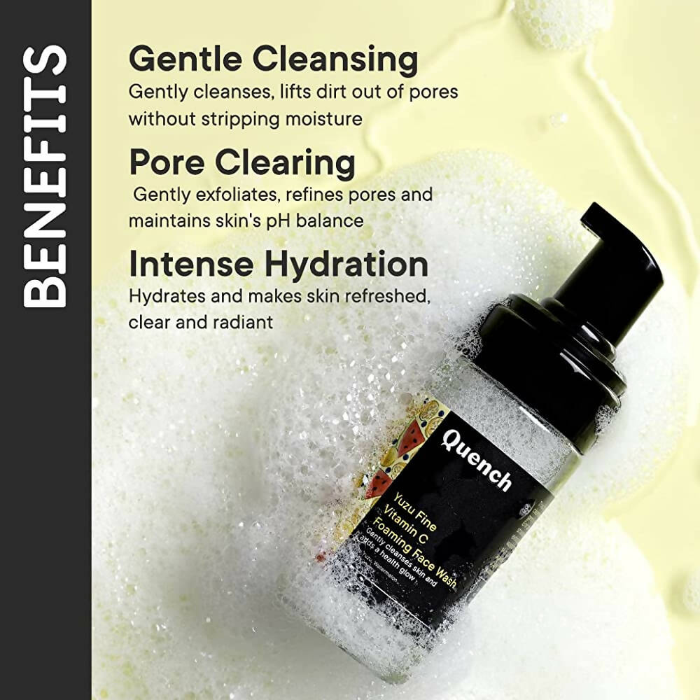 Quench Botanics Yuzu Fine Vitamin C Foaming Face Wash - Korean Skincare | Grocsy