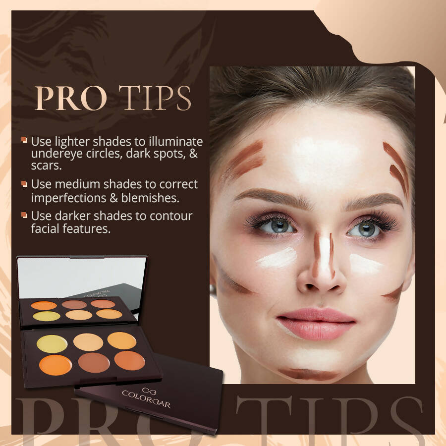 Colorbar 24Hrs Wear Concealer Palette Medium-Deep | Grocsy