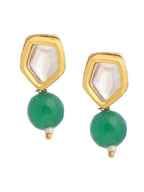 Ruby Raang Green Kundan Studs | Grocsy