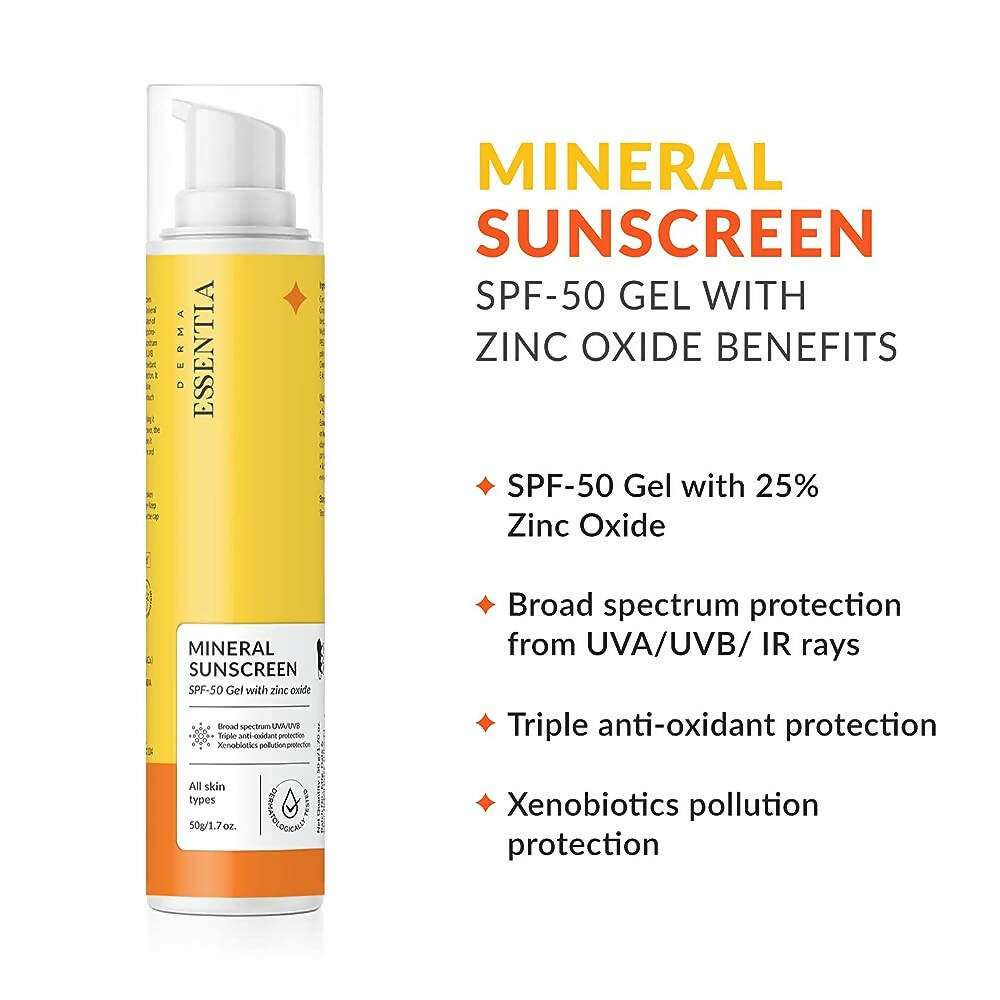 Derma Essentia SPF 50 Mineral Sunscreen Gel | Grocsy