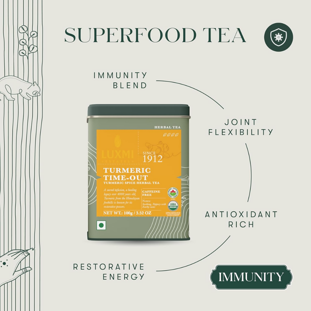 Luxmi Estates Turmeric Time-Out Herbal Loose Infusion | Grocsy