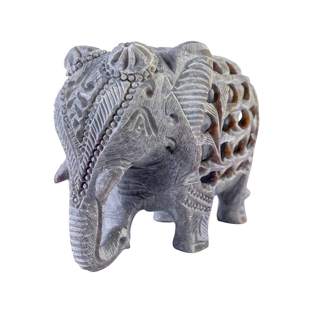 Collectibles India Soapstone Elephant Showpiece | Grocsy