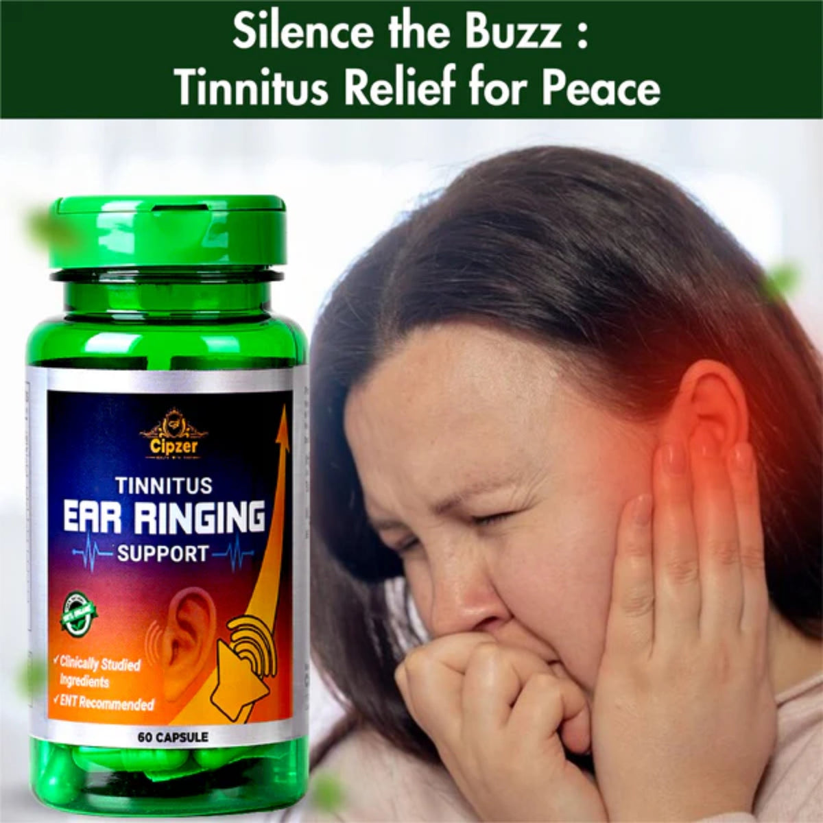 Cipzer Tinnitus Ear Ringing Support Capsules