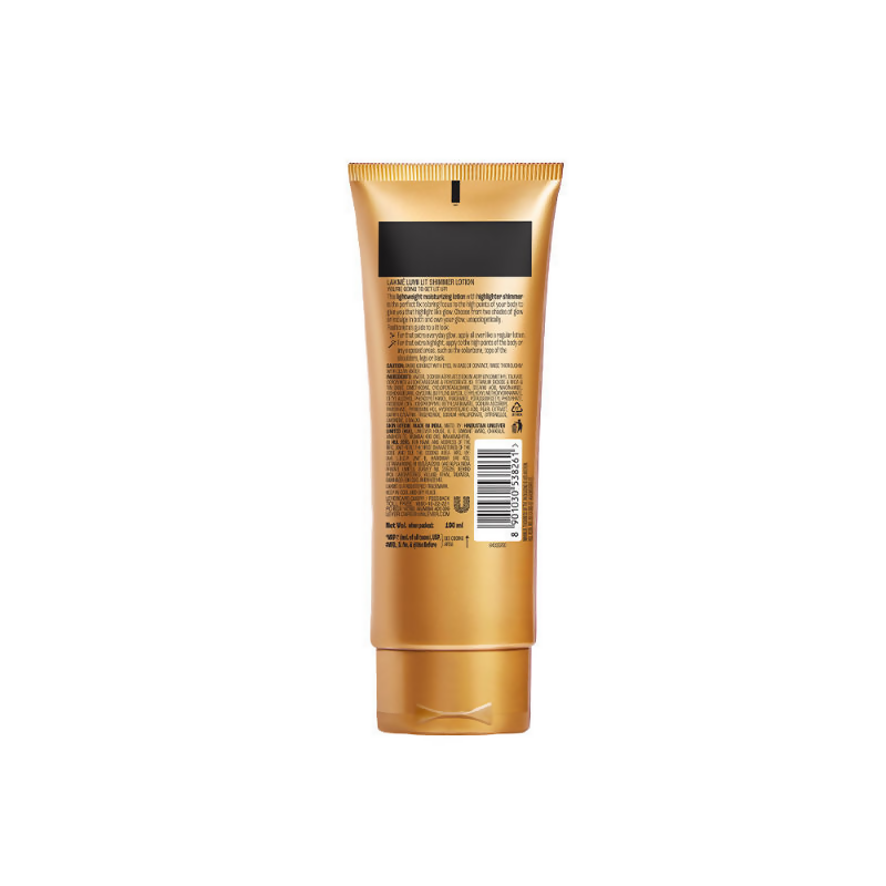 Lakme Lumi Lit Lotion Body Highlighter & Strobe Cream - Gold | Grocsy