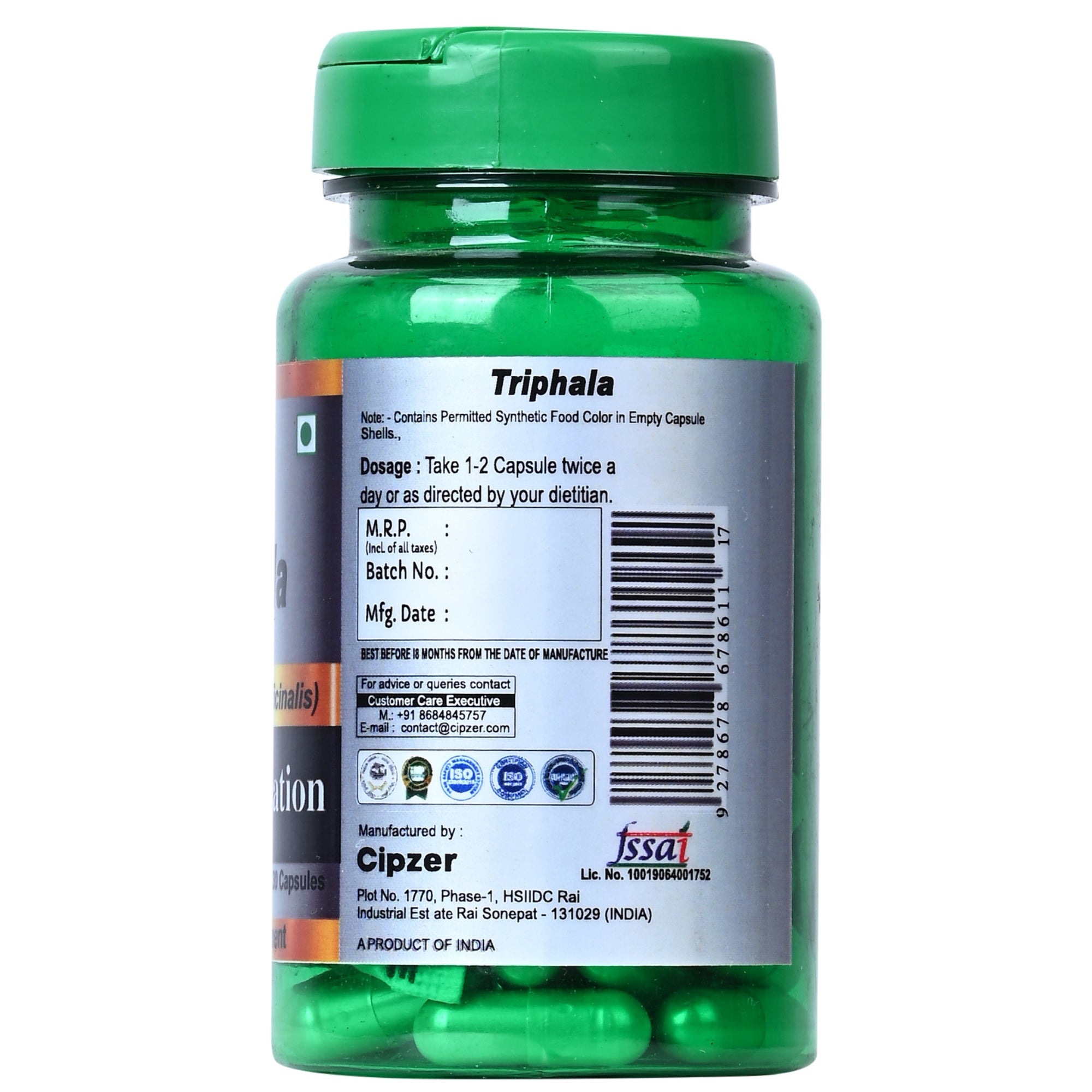 Cipzer Triphala Capsules | Grocsy