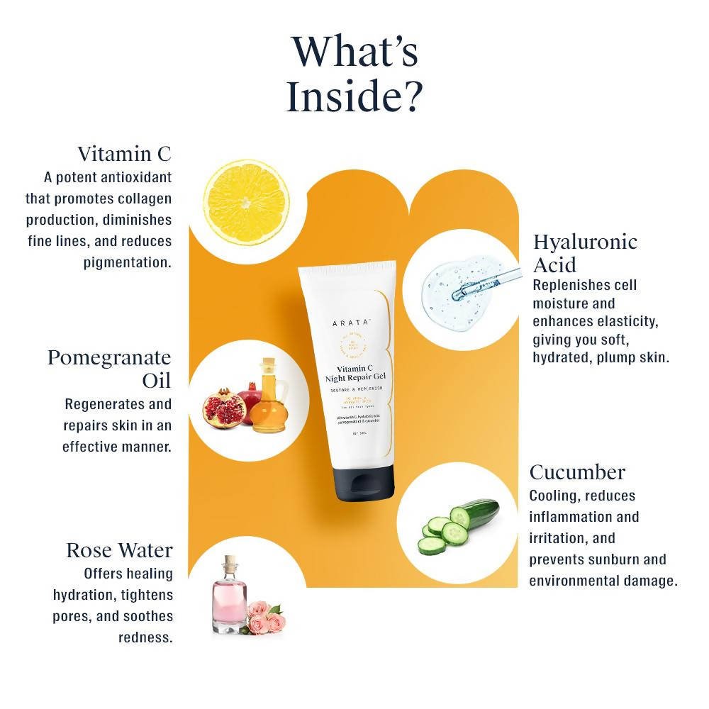 Arata Vitamin C Night Repair Gel | Grocsy