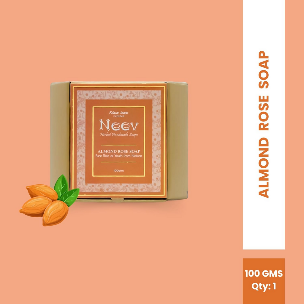 Neev Herbal Handmade Soaps Almond Rose Soap | Grocsy