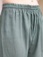 Hand Embroidered & Painted Kurta With Pant, Green - Hiral Fashion | Grocsy