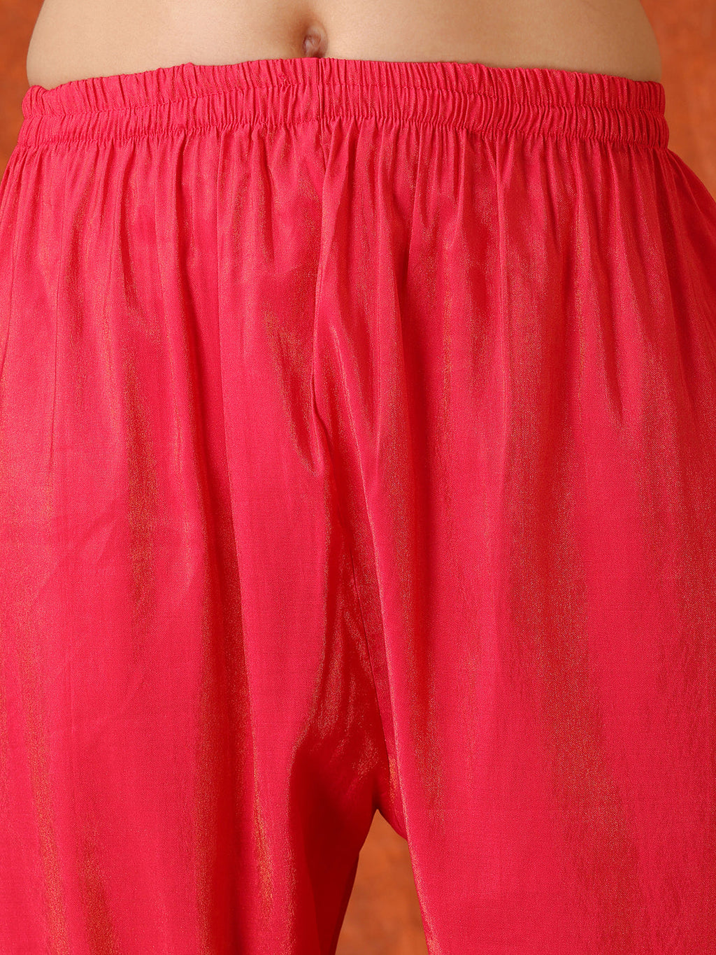 Sequin Embroidered Kurta With Pant & Embroidered Organza Dupatta, Pink - Hiral Fashion | Grocsy