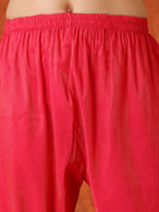 Sequin Embroidered Kurta With Pant & Embroidered Organza Dupatta, Pink - Hiral Fashion | Grocsy