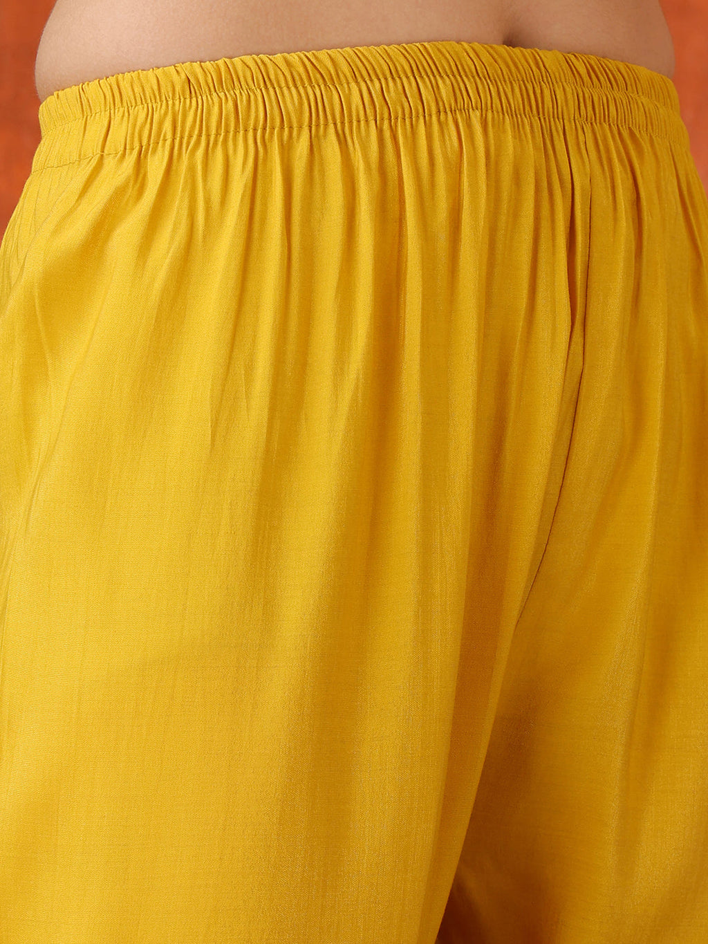 Sequin Embroidered Kurta With Pant & Embroidered Organza Dupatta, Yellow - Hiral Fashion | Grocsy