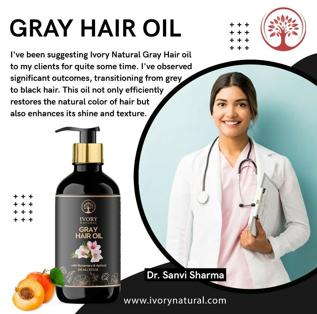 Ivory Natural Gray Oil Restore Natural Black Hair And Shine | Grocsy