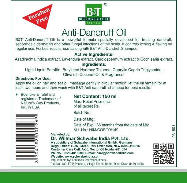 Boericke & Tafel Anti-Dandruff Oil | Grocsy