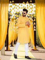 Even Apparels Pure Cotton Yellow Kurta - Yellow | Grocsy
