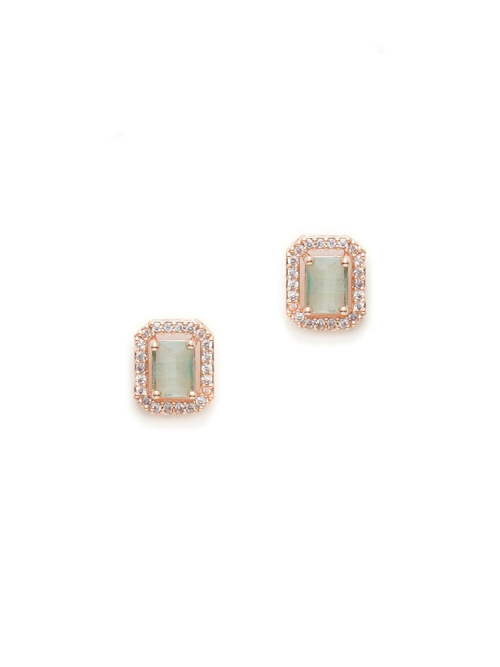 stone stud (mint green ) - Ruby Raang | Grocsy