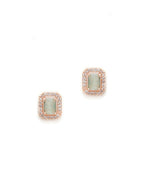 stone stud (mint green ) - Ruby Raang | Grocsy