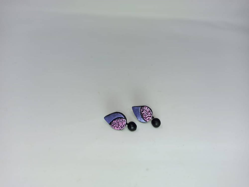 Terracotta Water Drop Ear Studs | Grocsy