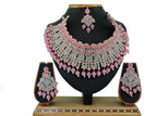 Jewel City Beads Choker Necklace Set with Earrings for Women – Silver-Tone Bridal & Party Wear Jewelry | Grocsy