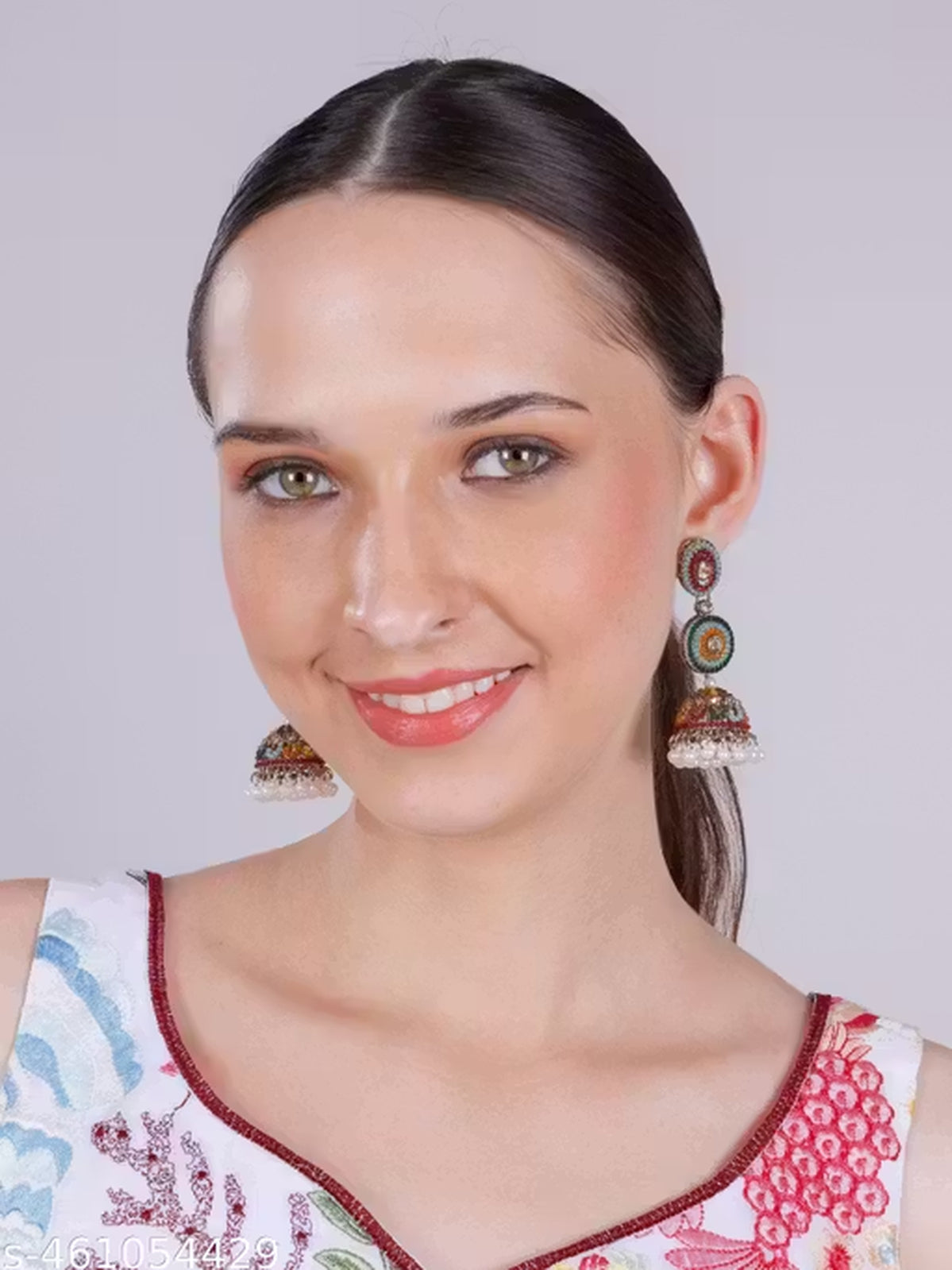Jewel City Vibrant Multicolor Traditional Jhumka Earrings for Women & Girls | Handcrafted Ethnic Gold-Plated Dangler Jewelry | Grocsy
