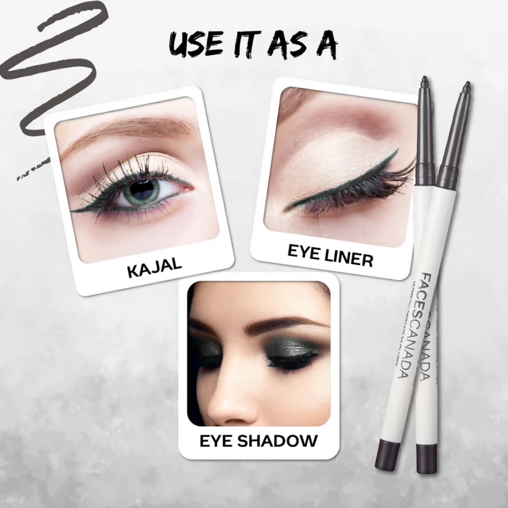 Faces Canada Ultime Pro Twist Eye Kajal Liner - Silver 01 | Grocsy