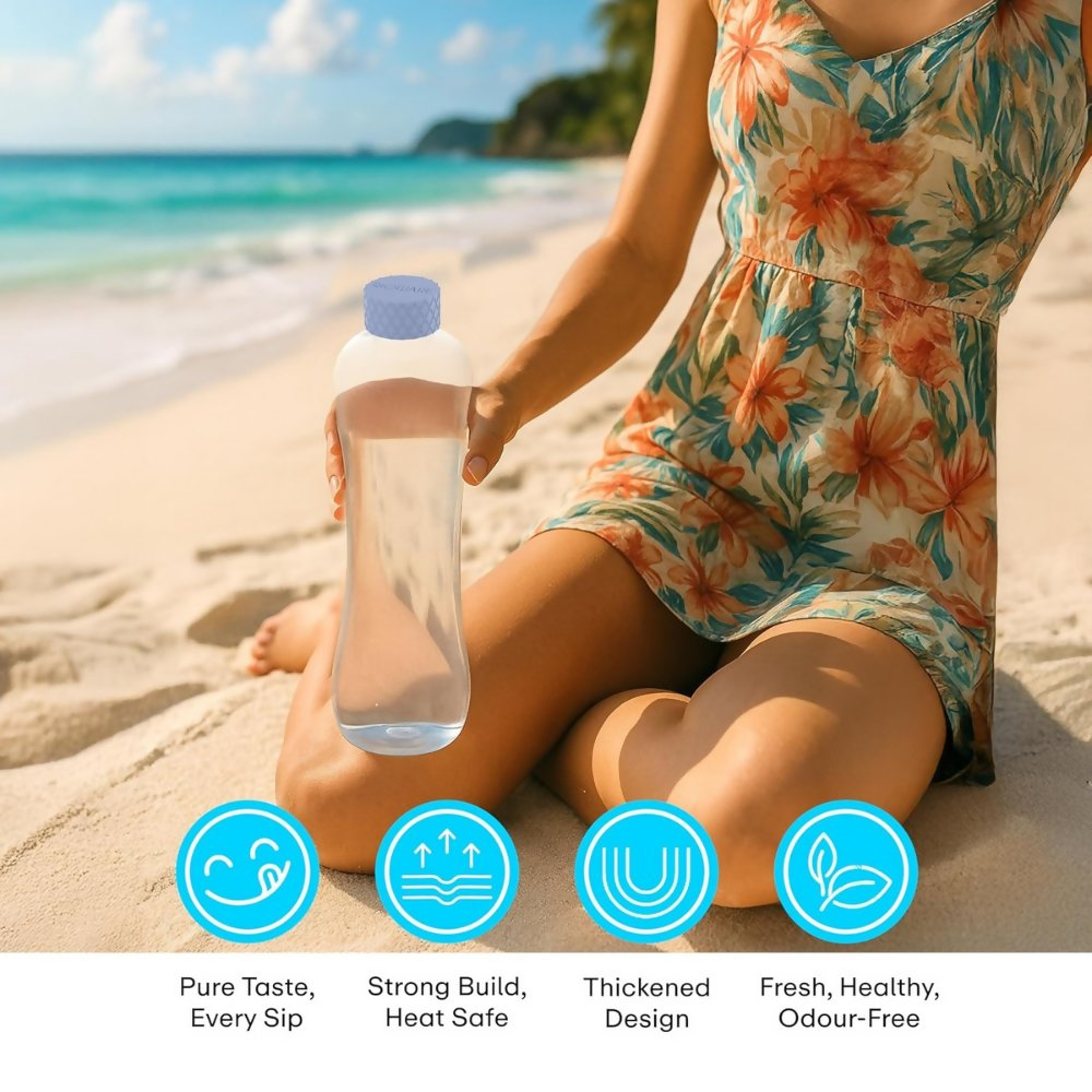 Rioware Glass Water Bottle - Blue | Grocsy