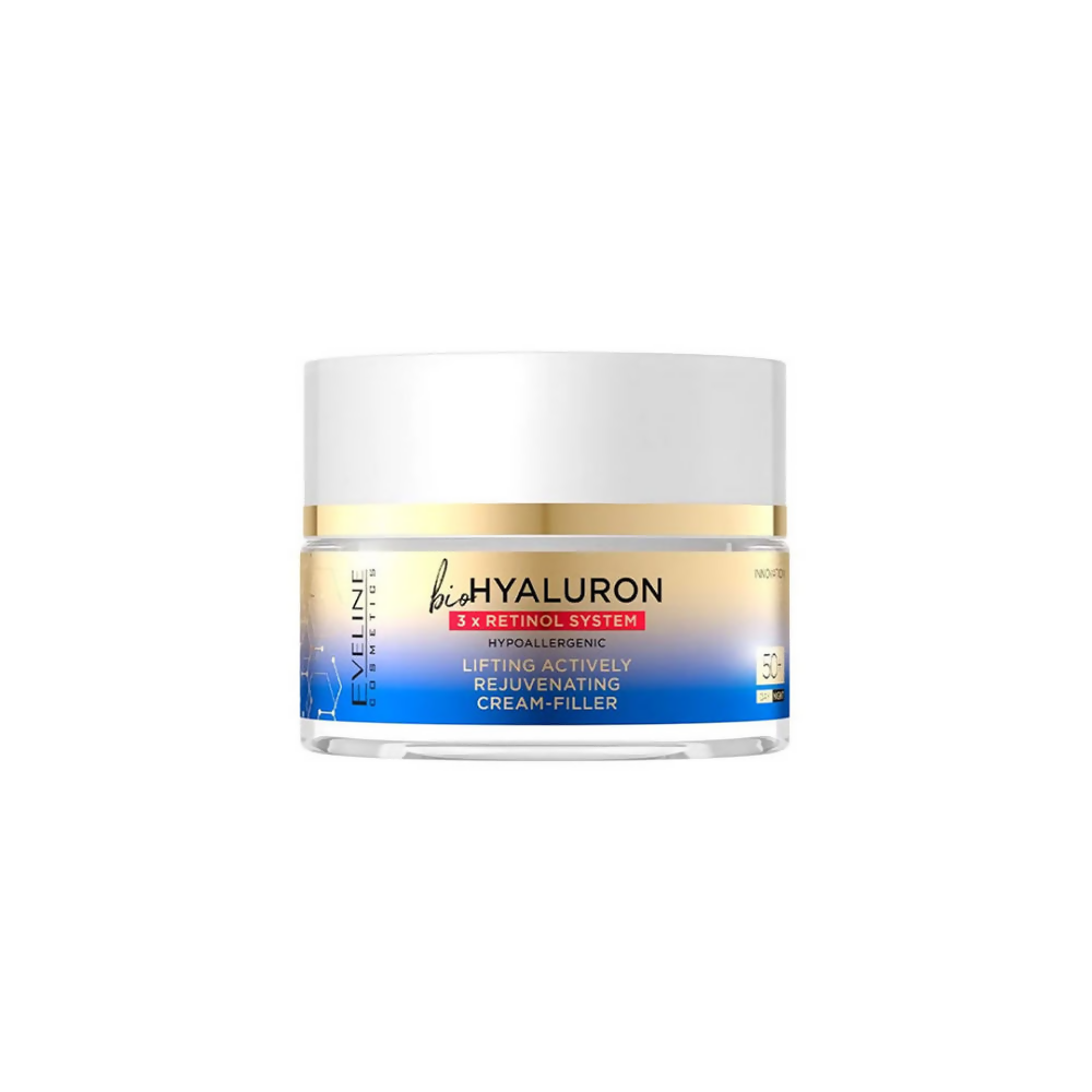 Eveline Cosmetics Bio Hyaluron 3X Retinol System Lifting Actively Rejuvenating Day & Night Cream | Grocsy