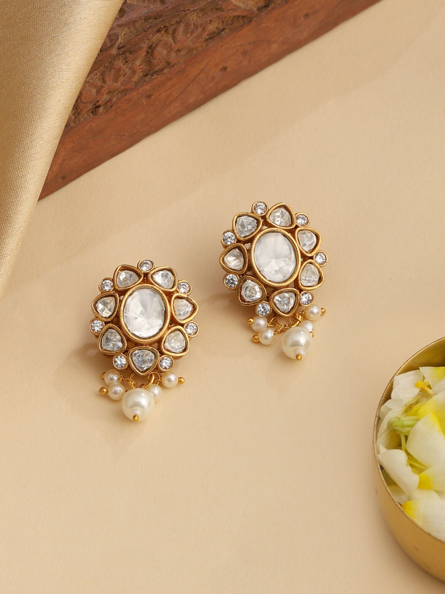 Ruby Raang Ivory Studs Earring | Grocsy