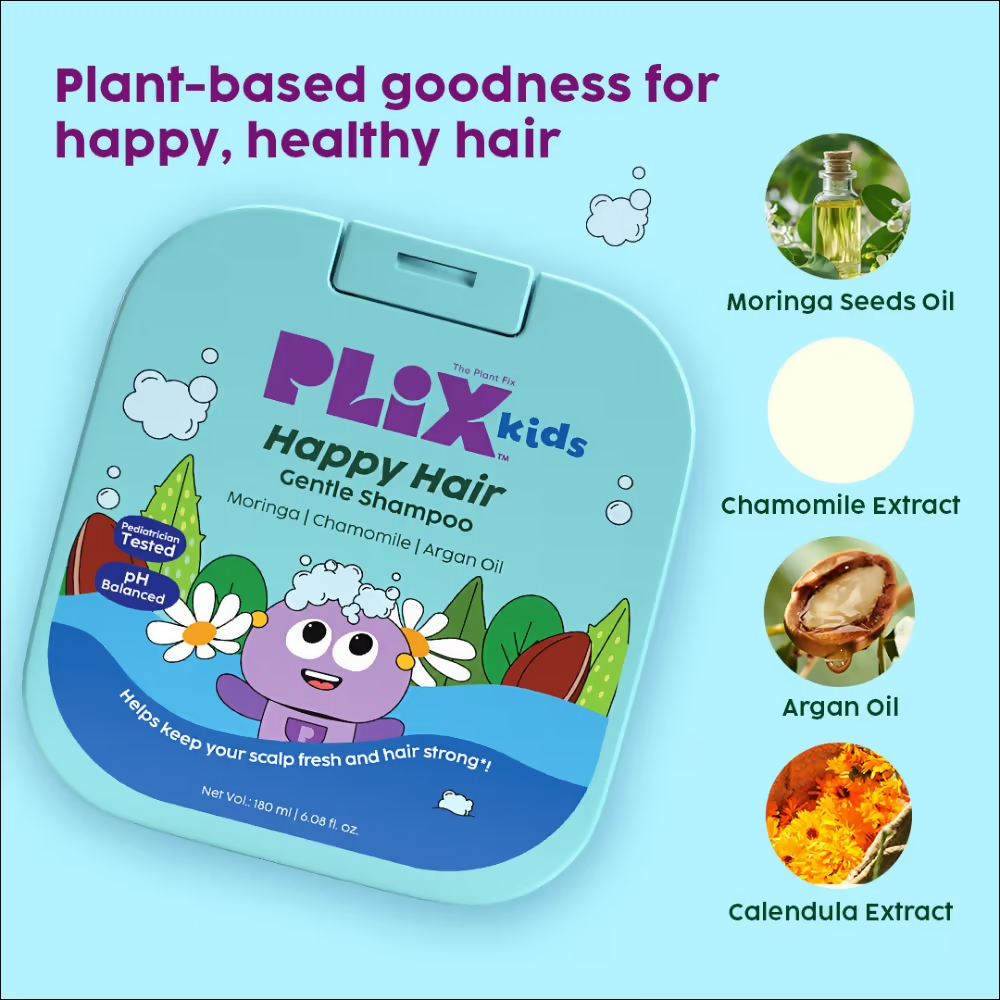PLIX The Plant Fix Kids Happy Hair Gentle Shampoo & Bubble Splash Body Wash | Grocsy