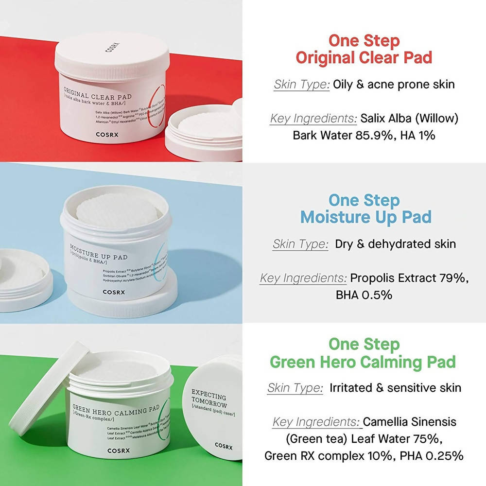 Cosrx One Step Green Hero Calming Pad - Korean Skincare | Grocsy