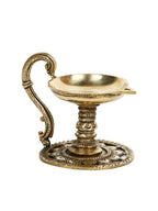 CraftVatika Gold-Toned Handmade Oil Lamp Showpiece | Grocsy