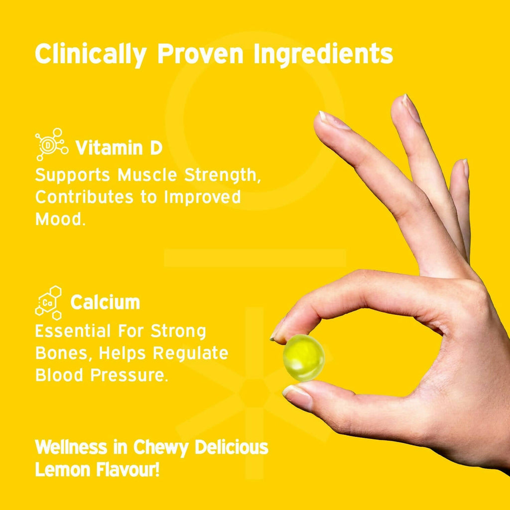 Nutriburst Healthy Muscles & Bones Gummies With Calcium & Vitamin D | Grocsy
