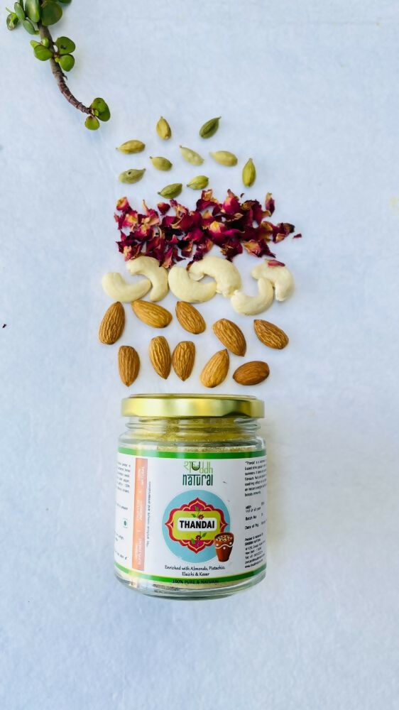 Shuddh Natural Ubtan Based Herbal Gulal, Ayurvedic Thandai Powder | Holi Gift Hamper | Grocsy