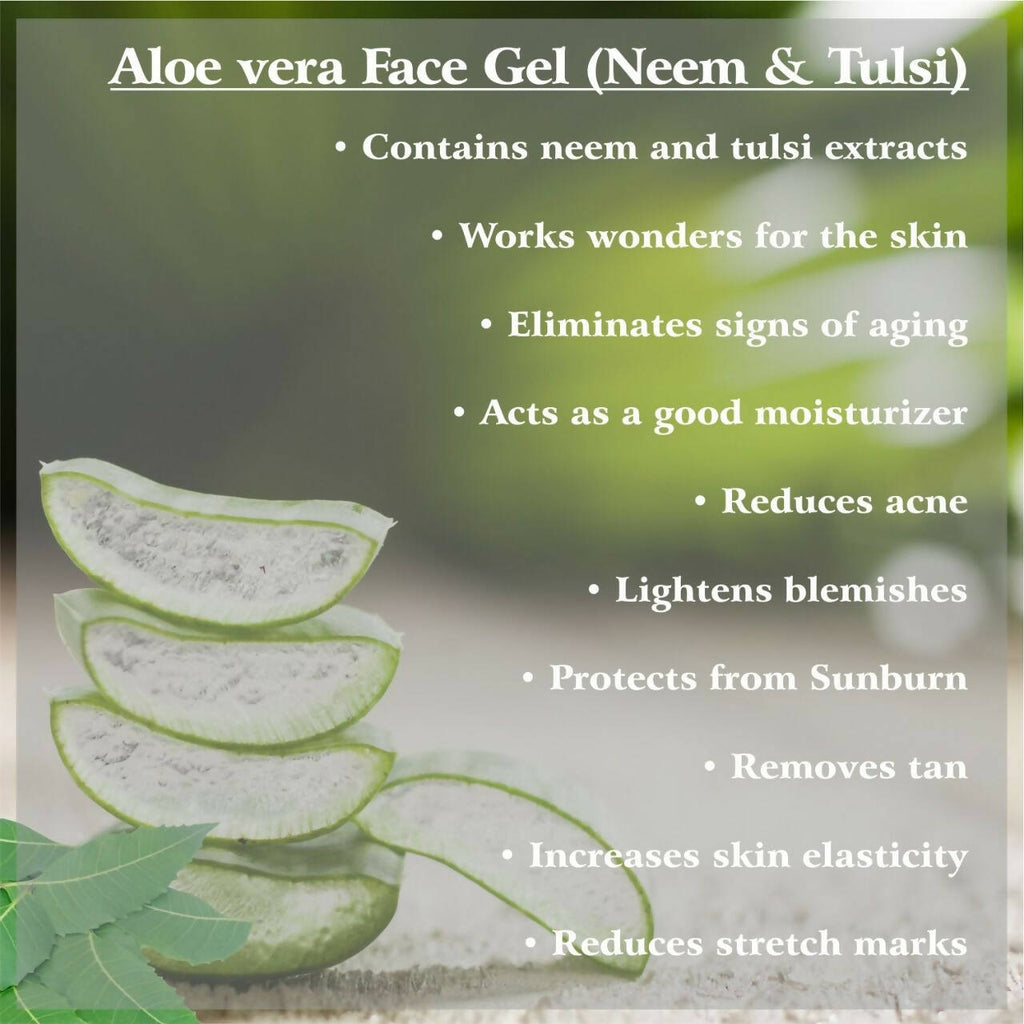 Nutriorg Aloevera Face Gel with Neem & Tulsi | Grocsy