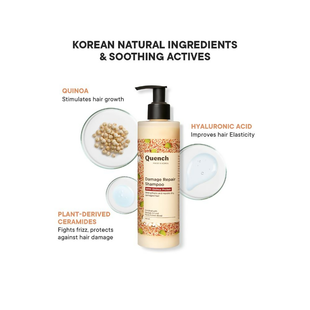 Quench Damage Repair Shampoo with Quinoa & Ceramides | Grocsy