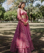 Lehenga Mart Pink Faux Georgette Designer Bollywood Style Wedding Wear Lehenga Choli | Grocsy
